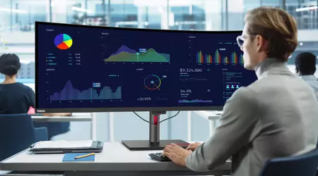 Lenovo ThinkVision P49w-30 : Un moniteur incurvé de 49 pouces avec un taux de rafraîchissement de 160 Hz et un prix de 1900 $.