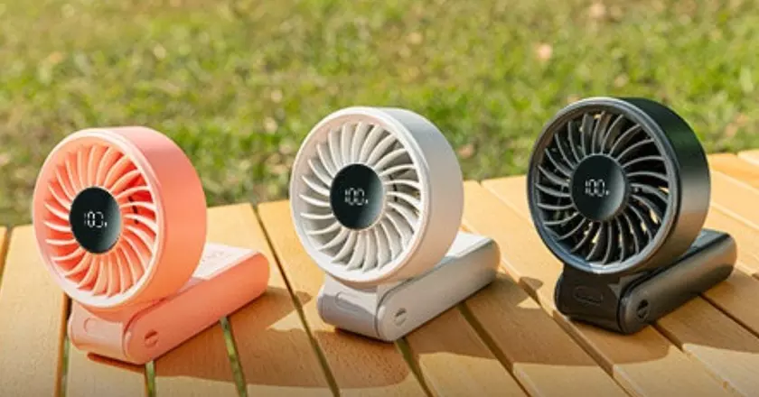 JISULIFE Handheld Fan Life7 ventilateur avec pince pour golf cart