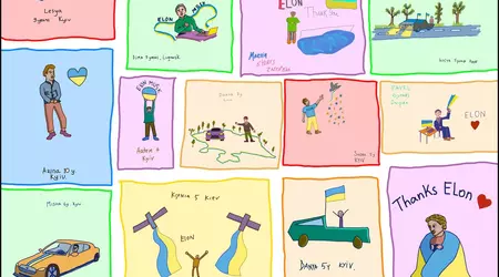 Des enfants réfugiés ukrainiens ont créé une image NFT géante pour Elon Musk