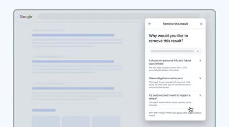 Google permet aux utilisateurs de supprimer plus rapidement les informations personnelles des résultats de recherche
