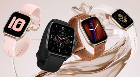 Amazfit GTS 4 - Écran AMOLED, surveillance de la fréquence cardiaque et de la saturation, GPS et 150 modes sportifs pour 200 €.