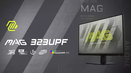 MSI MAG 323UPF - Moniteur 4K avec taux de rafraîchissement jusqu'à 160Hz, HDMI 2.1 et DisplayPort 1.4 pour le prix de 800