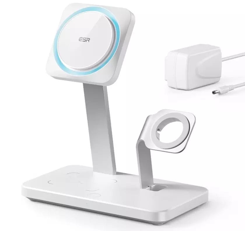 station de charge rapide sans fil ESR HaloLock 3-en-1
