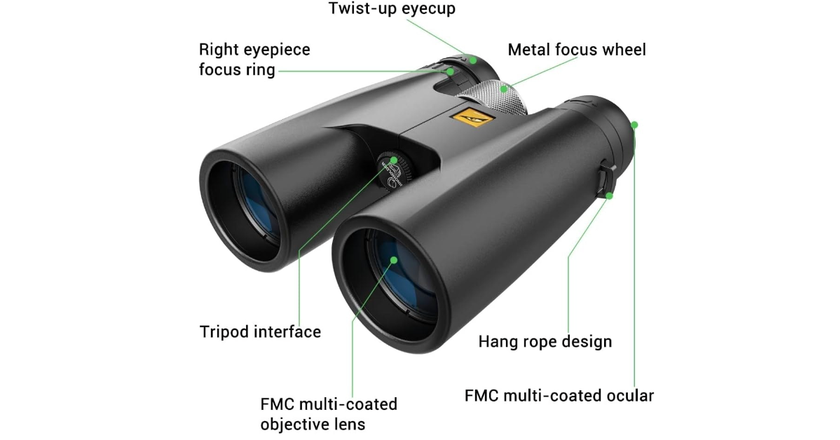 Birds of Prey Optics 10x42 petites jumelles pour l'observation des oiseaux