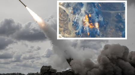 Les HIMARS ont détruit un dépôt russe de munitions et de missiles antichars AT-16 Scallion pour les hélicoptères d'attaque Ka-52.