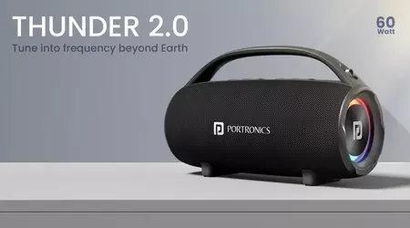 Portronics a présenté le nouveau haut-parleur portable Thunder 2.0, doté d'une puissance de 60 watts, d'une protection IPX6 et d'une autonomie de 6 heures.