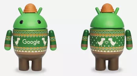 Google présente une figurine Android festive avec un pull et un chapeau lumineux