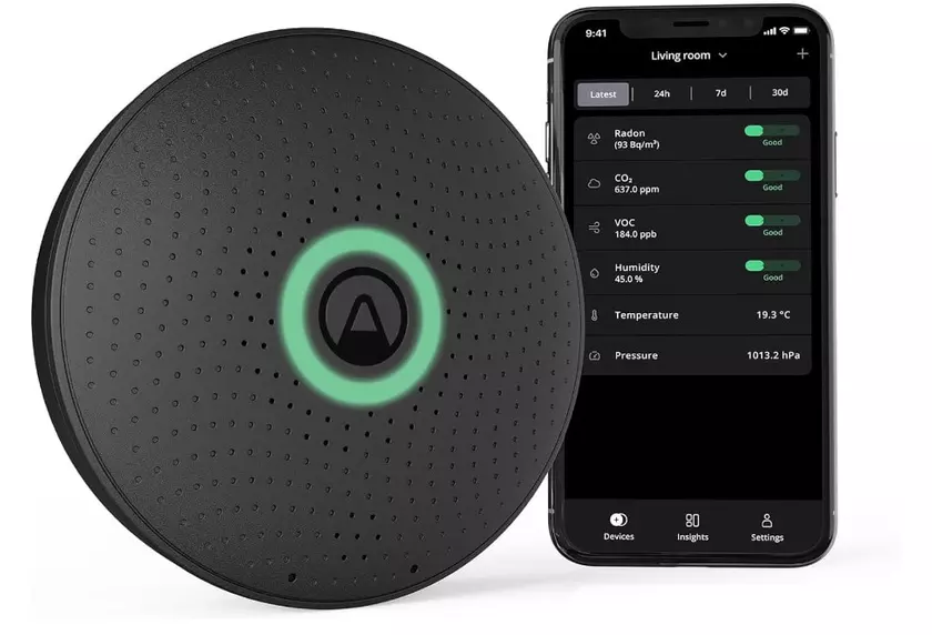 Airthings 2911 Wave Plus moniteur air intérieur allergie