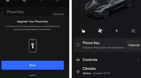 Tesla va ajouter la prise en charge de la bande ultralarge à son application Android
