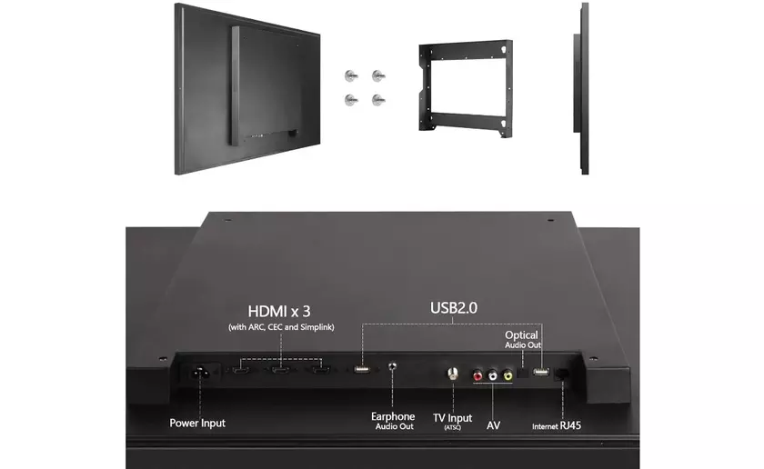 elecsung 43-inch 4K UHD miroir connecté avec TV