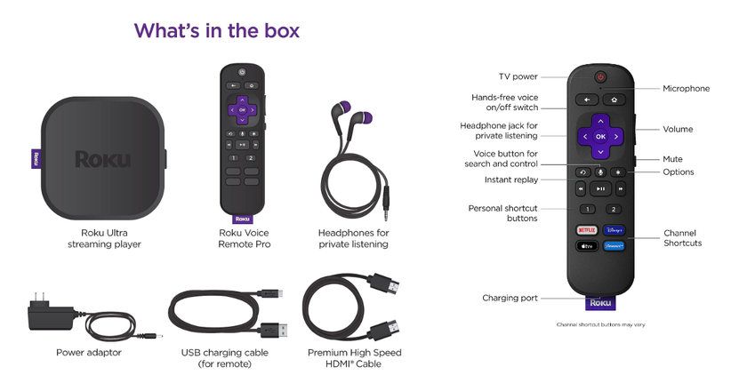 Roku Ultra Streaming Device appareil de streaming pour projecteur