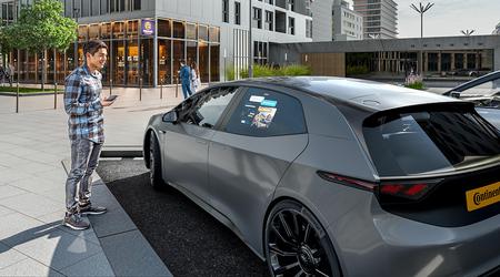Le système de projection de Continental transforme les vitres latérales arrière de la voiture en écrans.