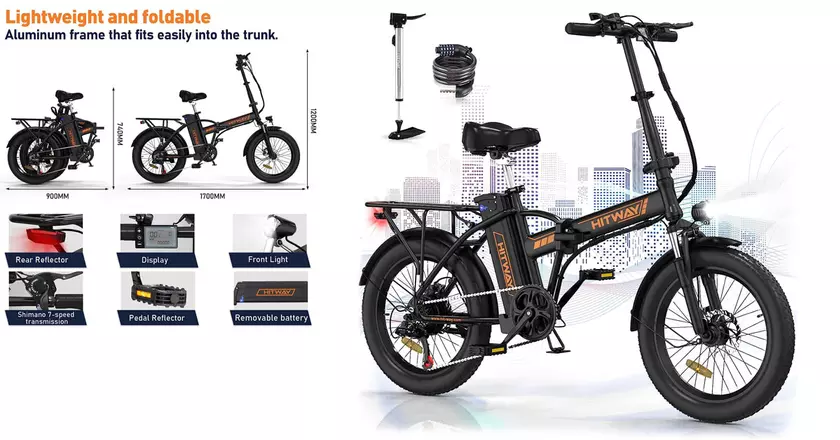 Vélo électrique HITWAY meilleur vélo électrique pour la livraison de nourriture