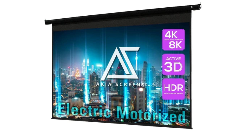 Ecran de projection motorisé rétractable Akia 104 pouces pour le cinéma à domicile