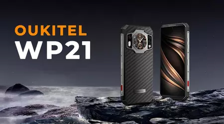 Oukitel WP21 : Smartphone antichoc avec deux écrans, batterie de 9800 mAh, protection P68/IP69K et caméra de vision nocturne