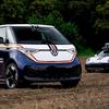 Porsche 911 Dakar avec la camionnette VW ID. Buzz
