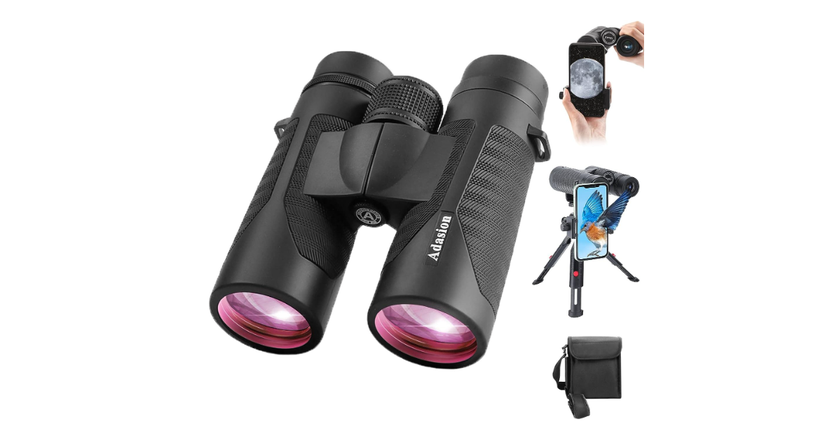 Adasion 12x42 HD meilleures jumelles compactes pour observer les oiseaux