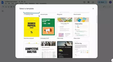 Google Docs ajoute 40 nouveaux modèles