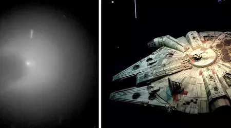 La comète 12P/Pons-Brooks a soudainement multiplié sa luminosité par 100 et s'est transformée en Faucon Millenium de la Guerre des Étoiles.