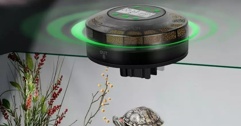 Distributeur programmable de nourriture pour poissons Papettly