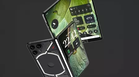 Le designer a imaginé un smartphone pliable Nothing Fold (1) avec une charnière originale et trois caméras
