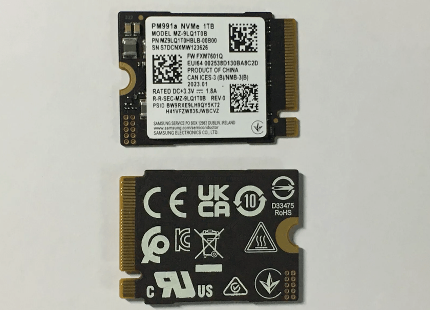 Samsung PM991a stockage steam deck
