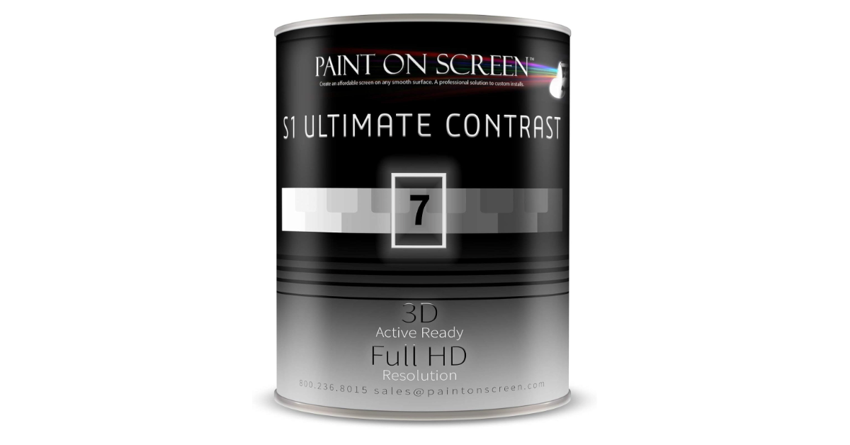 Paint On Screen Projector S1 Ultimate Contrast G007 meilleure peinture murale pour écran de projection 