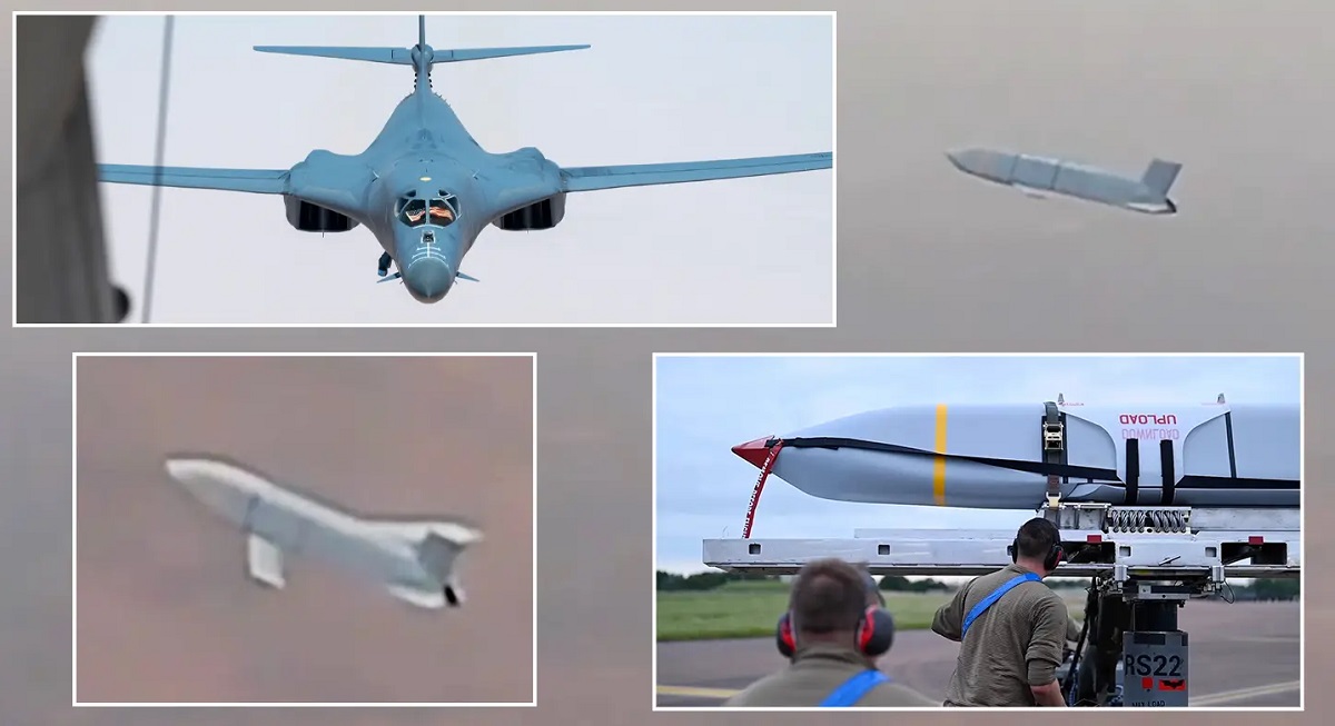L'armée de l'air américaine montre une vidéo rare du lancement d'un missile AGM-158 JASSM à partir d'un bombardier stratégique B-1B Lancer L'armée de l'air américaine montre une vidéo rare du lancement d'un missile AGM-158 JASSM à partir d'un bombardier stratégique B-1B Lancer