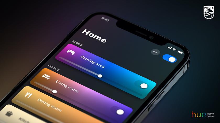 L'application Philips Hue vous permet de choisir le nombre de couleurs pour l'éclairage dégradé en "mode dispersé" L'application Philips Hue vous permet de choisir le nombre de couleurs pour l'éclairage dégradé en "mode dispersé"