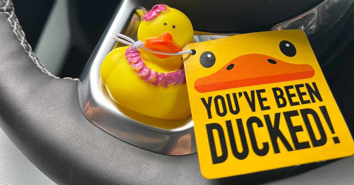 Résolvons le mystère du canard en caoutchouc sur le volant du Jeep. Une voiture Jeep conduite par un canard en caoutchouc : une nouvelle ère de la technologie ?