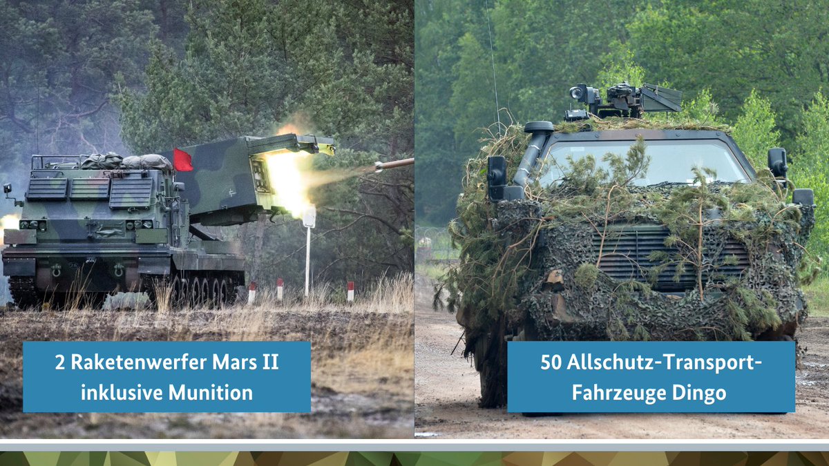 L'Allemagne a déjà transféré deux lance-roquettes multiples MARS II et 50 véhicules blindés Dingo ATF à l'Ukraine. L'Allemagne a déjà transféré deux lance-roquettes multiples MARS II et 50 véhicules blindés Dingo ATF à l'Ukraine.