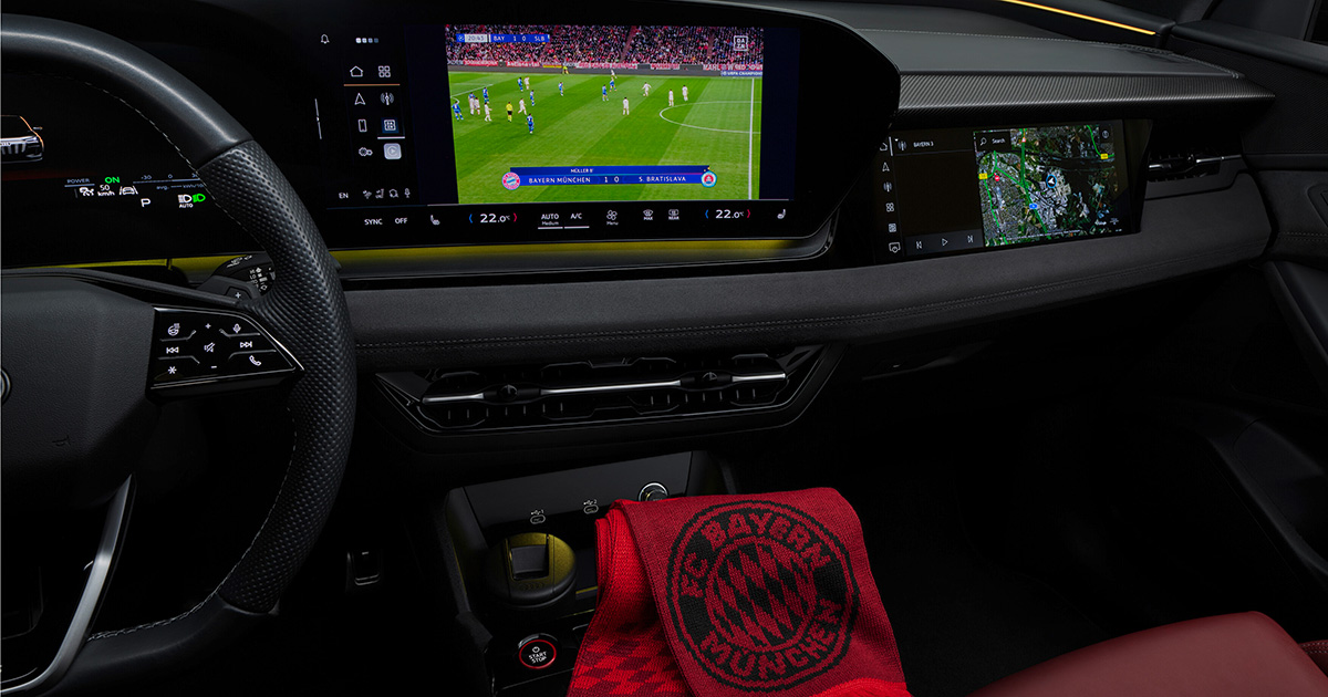 Un nouveau niveau de services de streaming dans les voitures Audi avec l'application DAZN Vous pouvez désormais regarder les émissions sportives de DAZN directement dans votre Audi