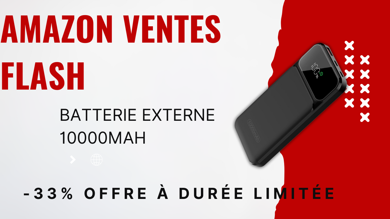 Batterie Externe Dbasne 10000mAh – Économisez 10€ Aujourd'hui! Batterie Externe Dbasne 10000mAh – Économisez 10€ Aujourd'hui!