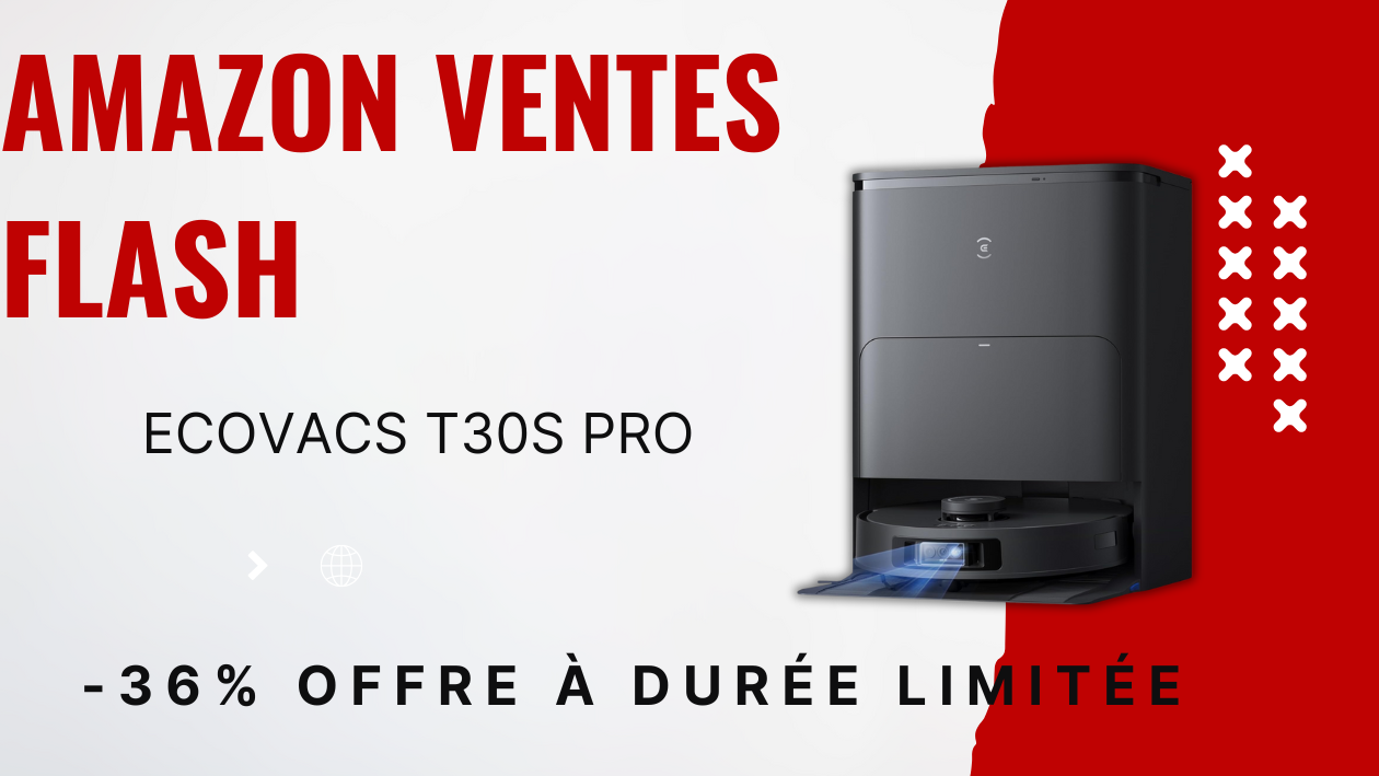 ECOVACS DEEBOT T30S PRO Robot Aspirateur – Économisez 400€! ECOVACS DEEBOT T30S PRO Robot Aspirateur – Économisez 400€!