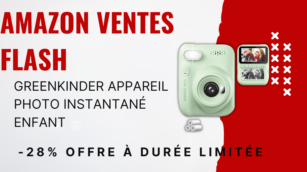 GREENKINDER Appareil Photo Instantané Enfant – Économisez 14€ sur Amazon! GREENKINDER Appareil Photo Instantané Enfant – Économisez 14€ sur Amazon!