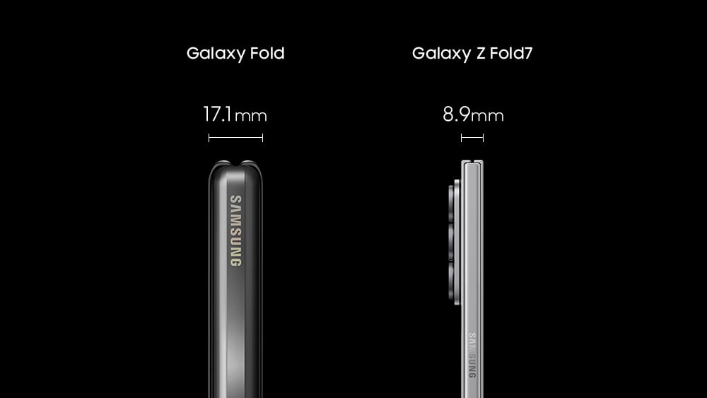 Samsung met à jour son design : à quel point le Galaxy Fold 7 est-il plus fin ? Nouveau Galaxy Fold 7 : Plus fin que son prédécesseur ou juste une illusion ?