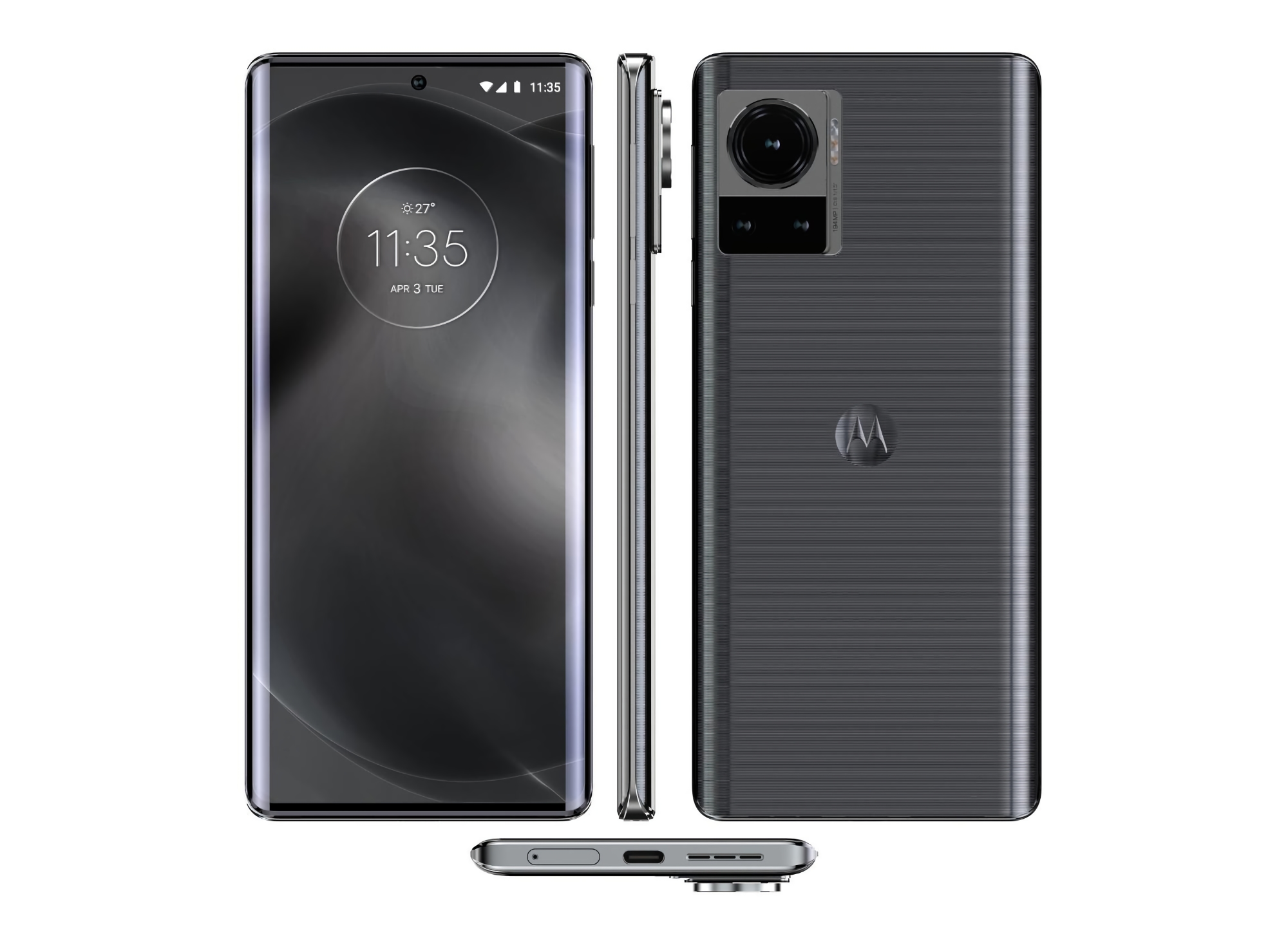 Produit phare Motorola Frontier avec appareil photo 200MP et charge rapide 125W prêt pour l'annonce