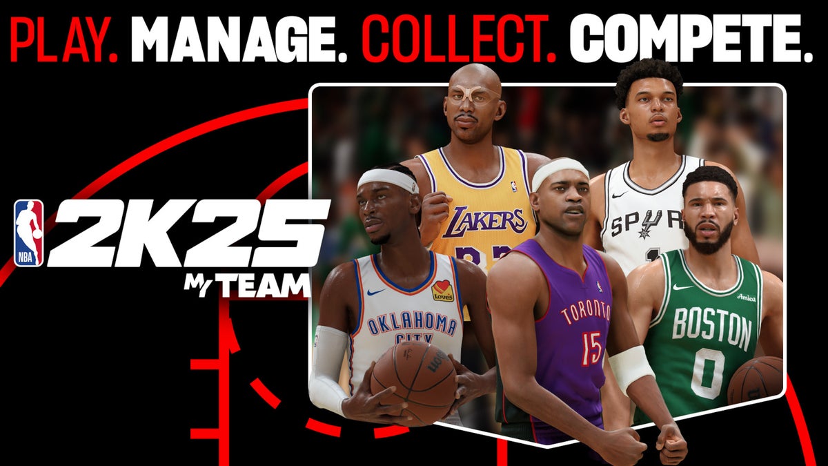 Le jeu mobile NBA 2K25 : MyTEAM pour Android et iOS est ouvert à la préinscription et sortira très prochainement. Le jeu mobile NBA 2K25 : MyTEAM pour Android et iOS est ouvert à la préinscription et sortira très prochainement.