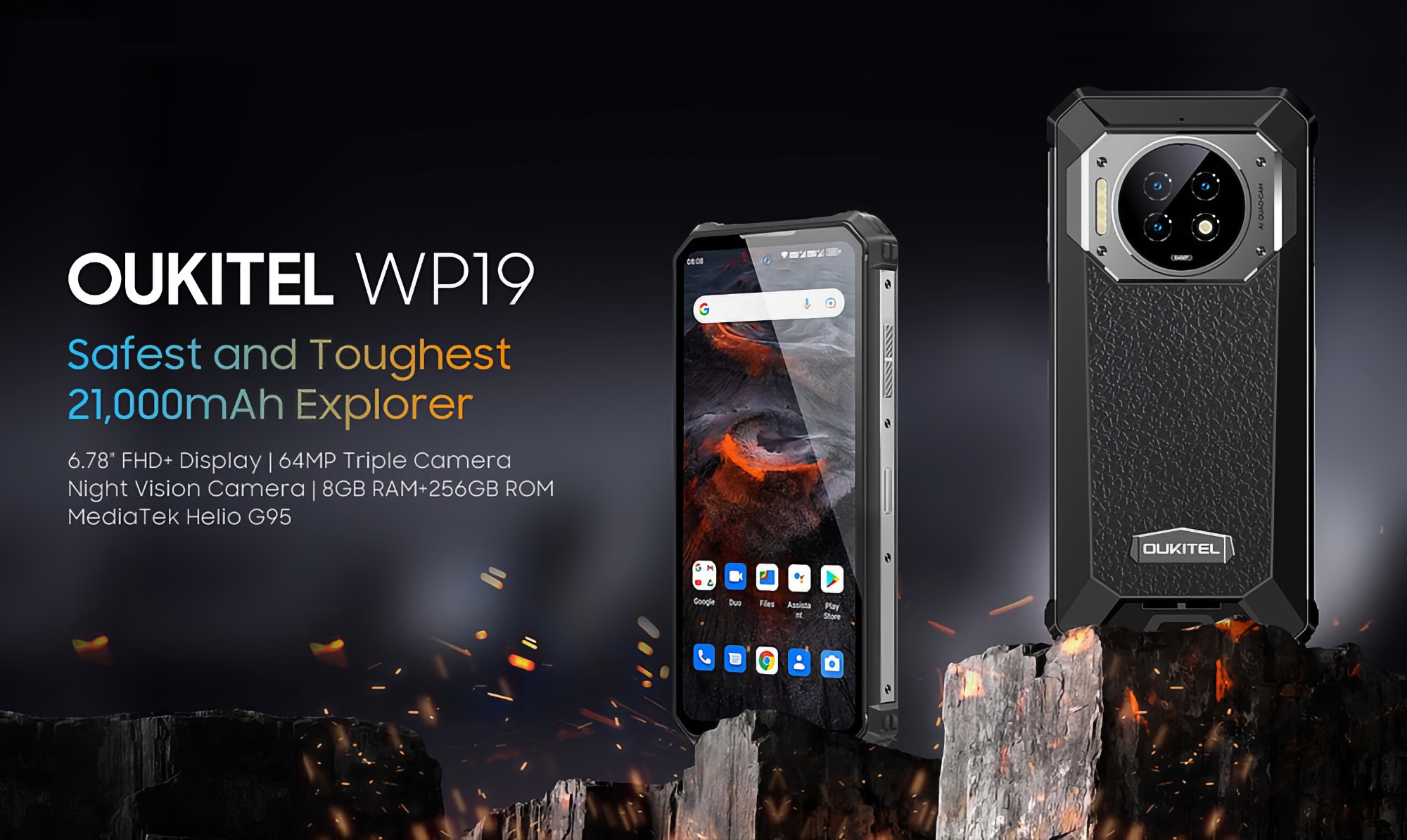 Le smartphone antichoc Oukitel WP19 avec batterie de 21 000 mAh et caméra de vision nocturne est en vente sur AliExpress pour 330 $ Le smartphone antichoc Oukitel WP19 avec batterie de 21 000 mAh et caméra de vision nocturne est en vente sur AliExpress pour 330 $