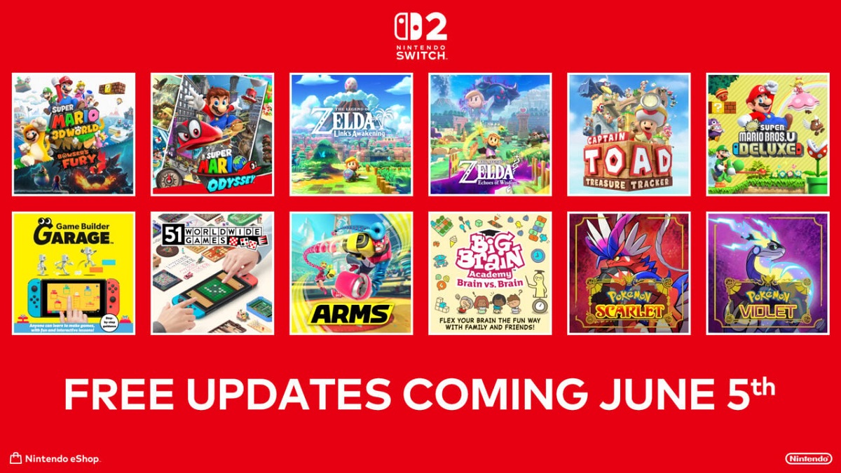 Une nouvelle ère de Switch : mises à jour gratuites des jeux sur Nintendo Switch 2 Nintendo Switch 2 : mises à jour gratuites pour de nouveaux jeux