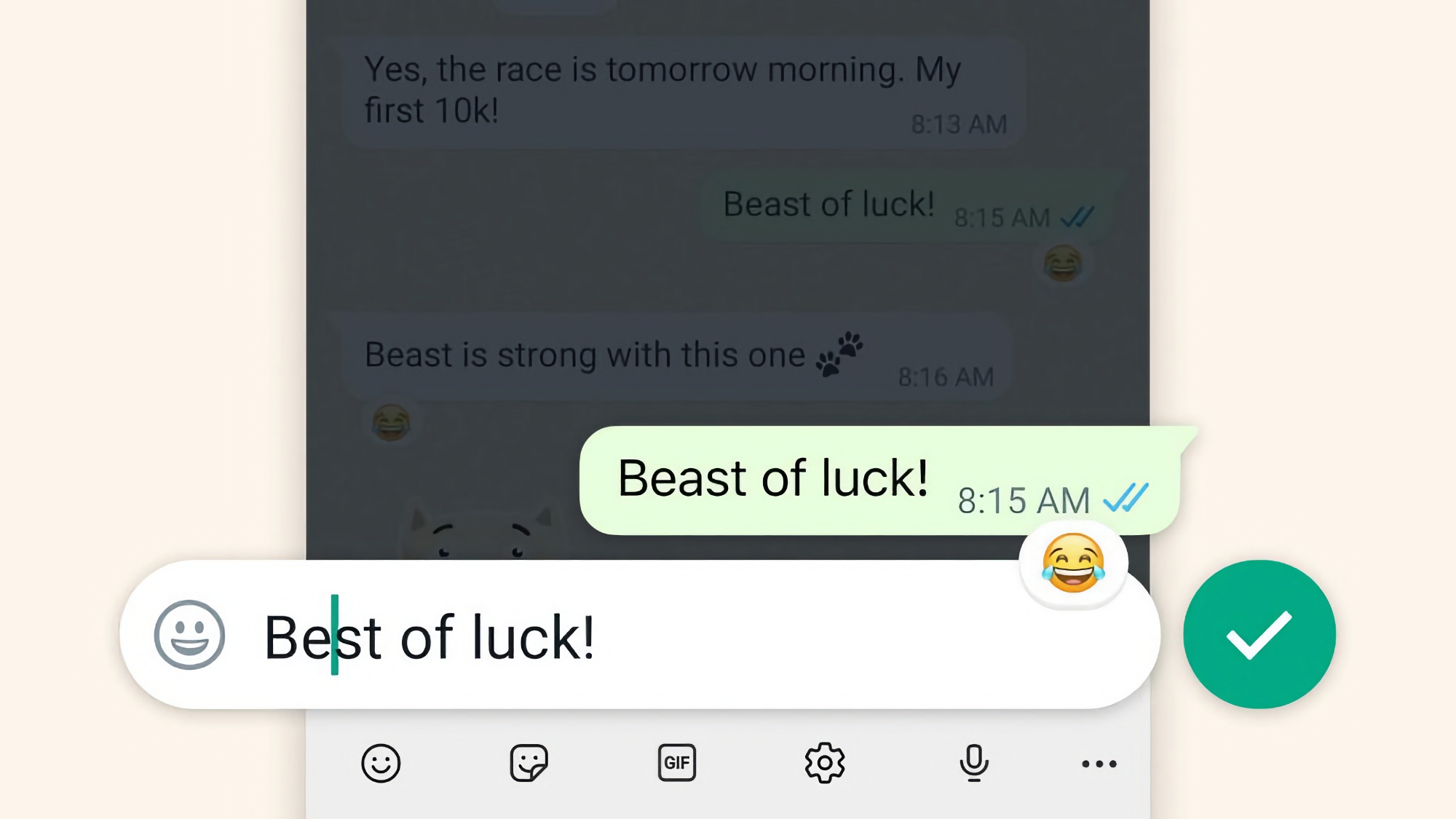 Enfin, WhatsApp dispose d'une fonction de modification des messages