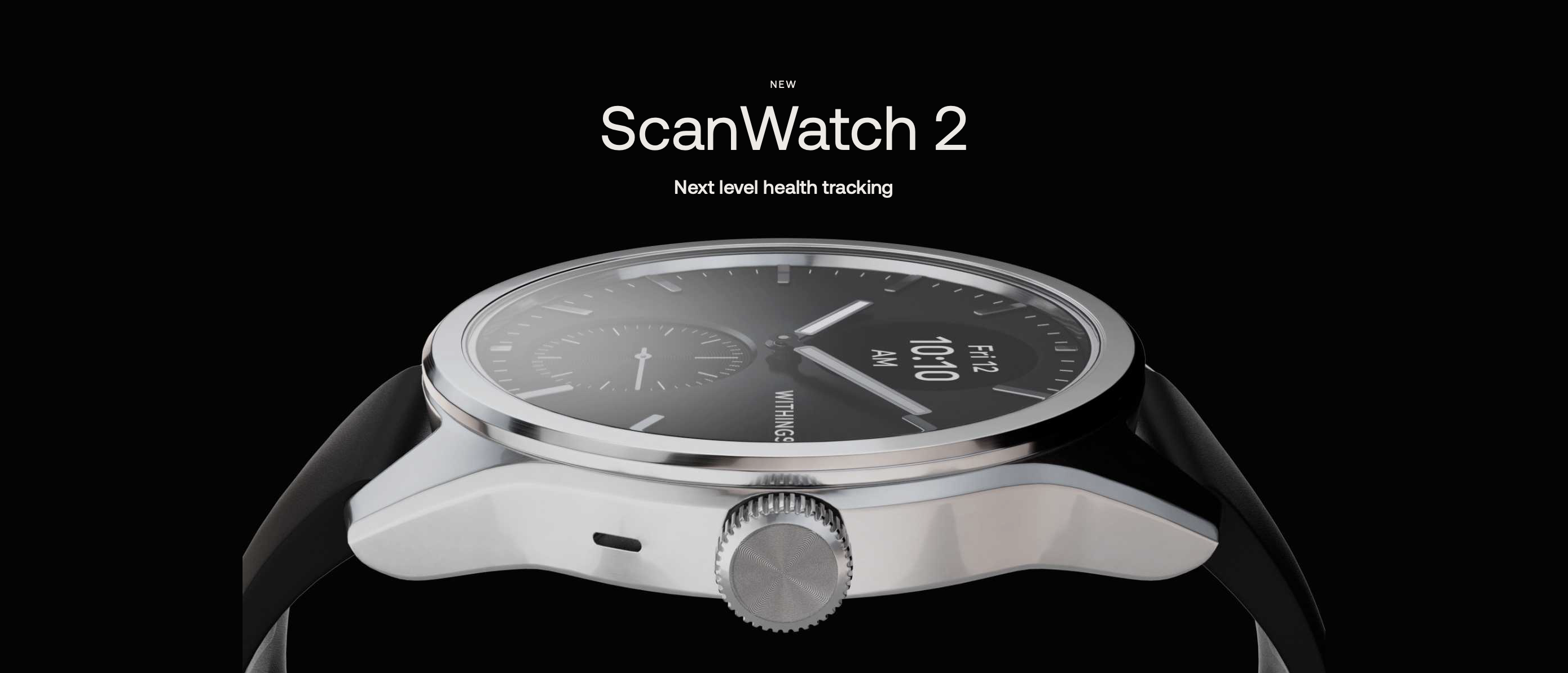 Withings ScanWatch 2 : smartwatch hybride avec écran OLED, capteur SpO2 et jusqu'à 30 jours d'autonomie de batterie Withings ScanWatch 2 : smartwatch hybride avec écran OLED, capteur SpO2 et jusqu'à 30 jours d'autonomie de batterie