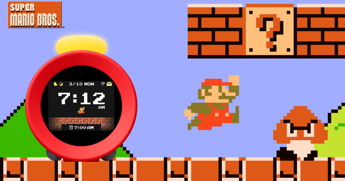 Le réveil intelligent Nintendo Alarmo a été mis à jour avec des scènes classiques de Super Mario Bros. Le réveil intelligent Nintendo Alarmo a été mis à jour avec des scènes classiques de Super Mario Bros.