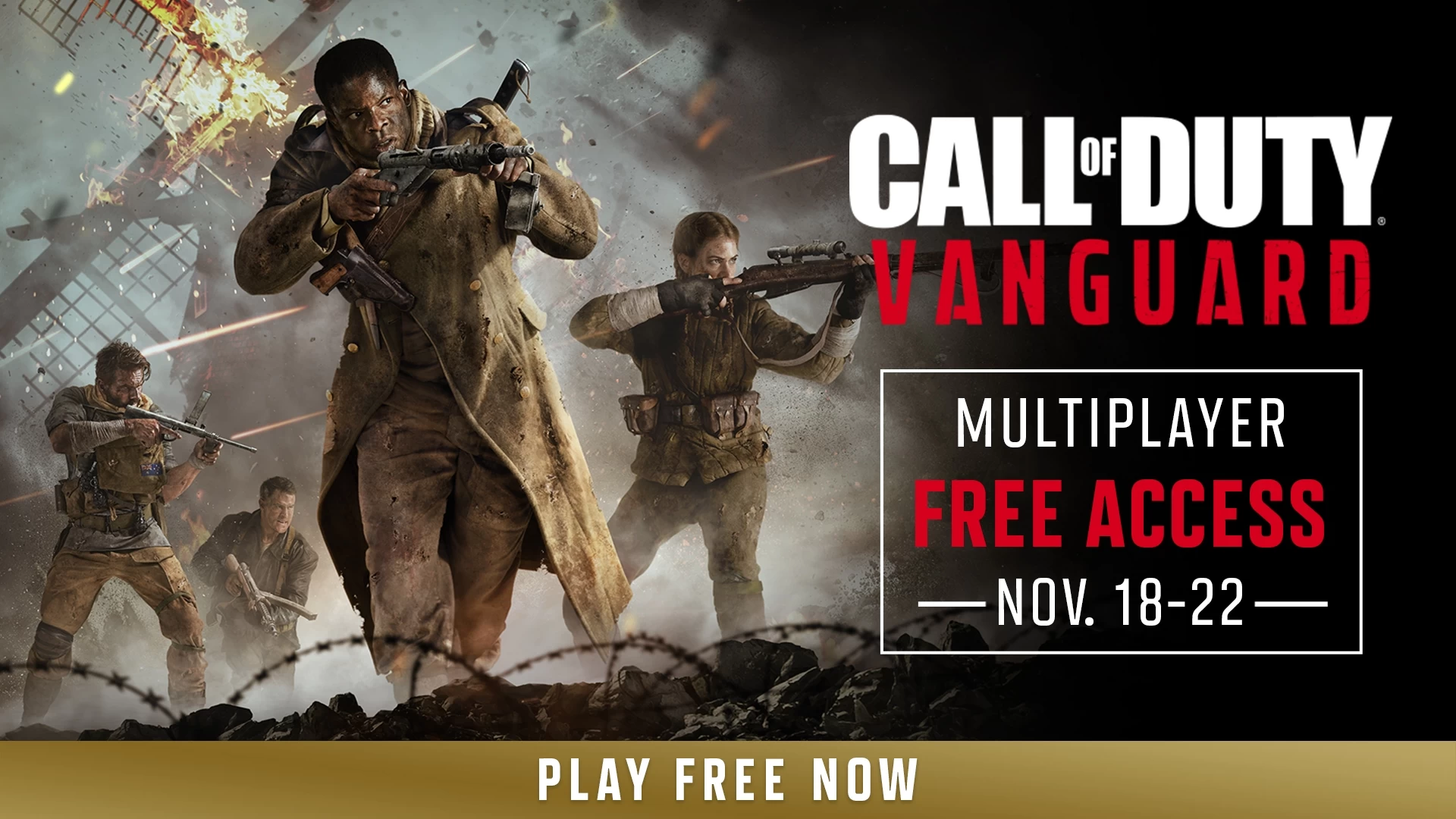 Tout le monde peut jouer à Call of Duty : Vanguard gratuitement jusqu'au 22 novembre Tout le monde peut jouer à Call of Duty : Vanguard gratuitement jusqu'au 22 novembre