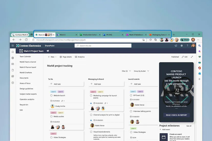 Microsoft Edge disposera d'une fonctionnalité permettant de partager un groupe d'onglets à l'aide d'un lien unique. Microsoft Edge disposera d'une fonctionnalité permettant de partager un groupe d'onglets à l'aide d'un lien unique.