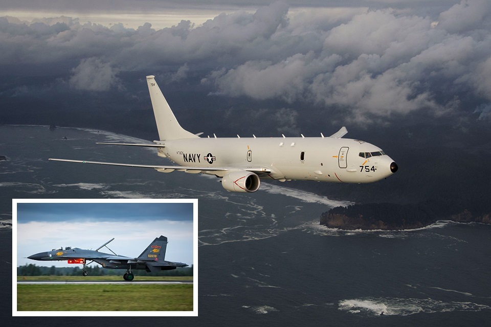 Un avion de chasse chinois J-11 équipé de quatre missiles air-air a poursuivi un avion américain P-8A Poseidon avec des journalistes du Wall Street Journal à bord. Un avion de chasse chinois J-11 équipé de quatre missiles air-air a poursuivi un avion américain P-8A Poseidon avec des journalistes du Wall Street Journal à bord.
