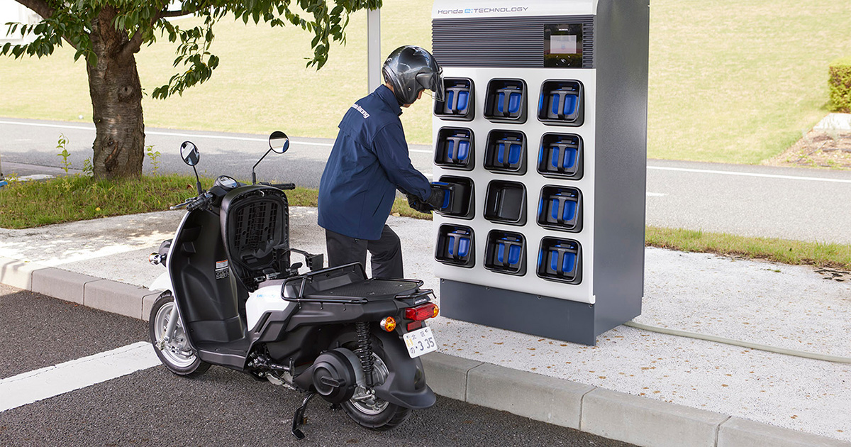Honda lance un projet pilote de partage de batteries de scooters électriques en Suède Honda lance un projet pilote de partage de batteries de scooters électriques en Suède