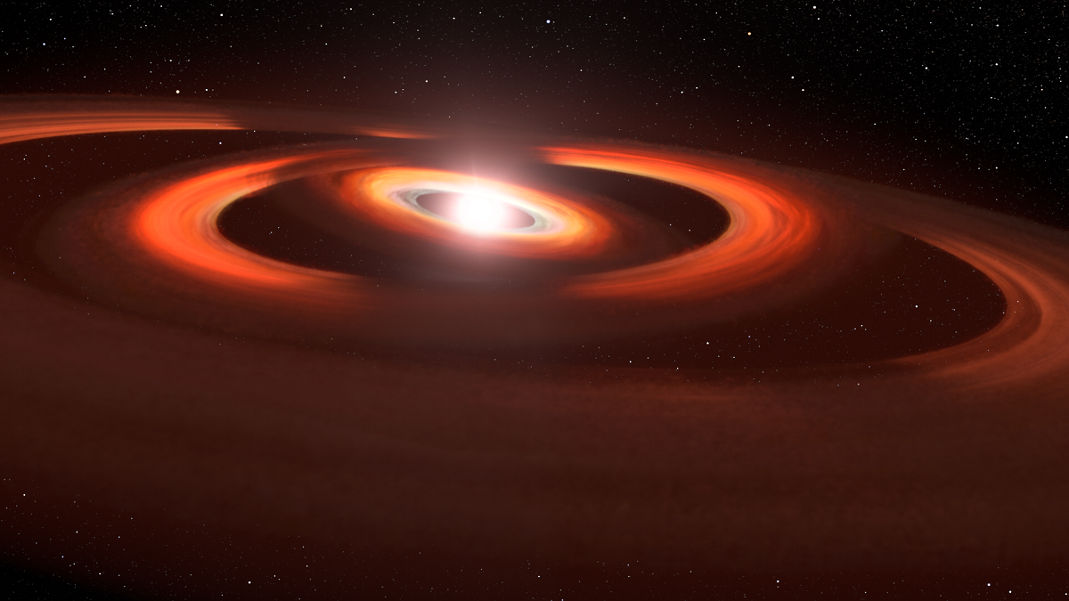 Le télescope Hubble a mis en évidence les prémices de planètes dans un système stellaire qui ressemble au système solaire. Le télescope Hubble a mis en évidence les prémices de planètes dans un système stellaire qui ressemble au système solaire.