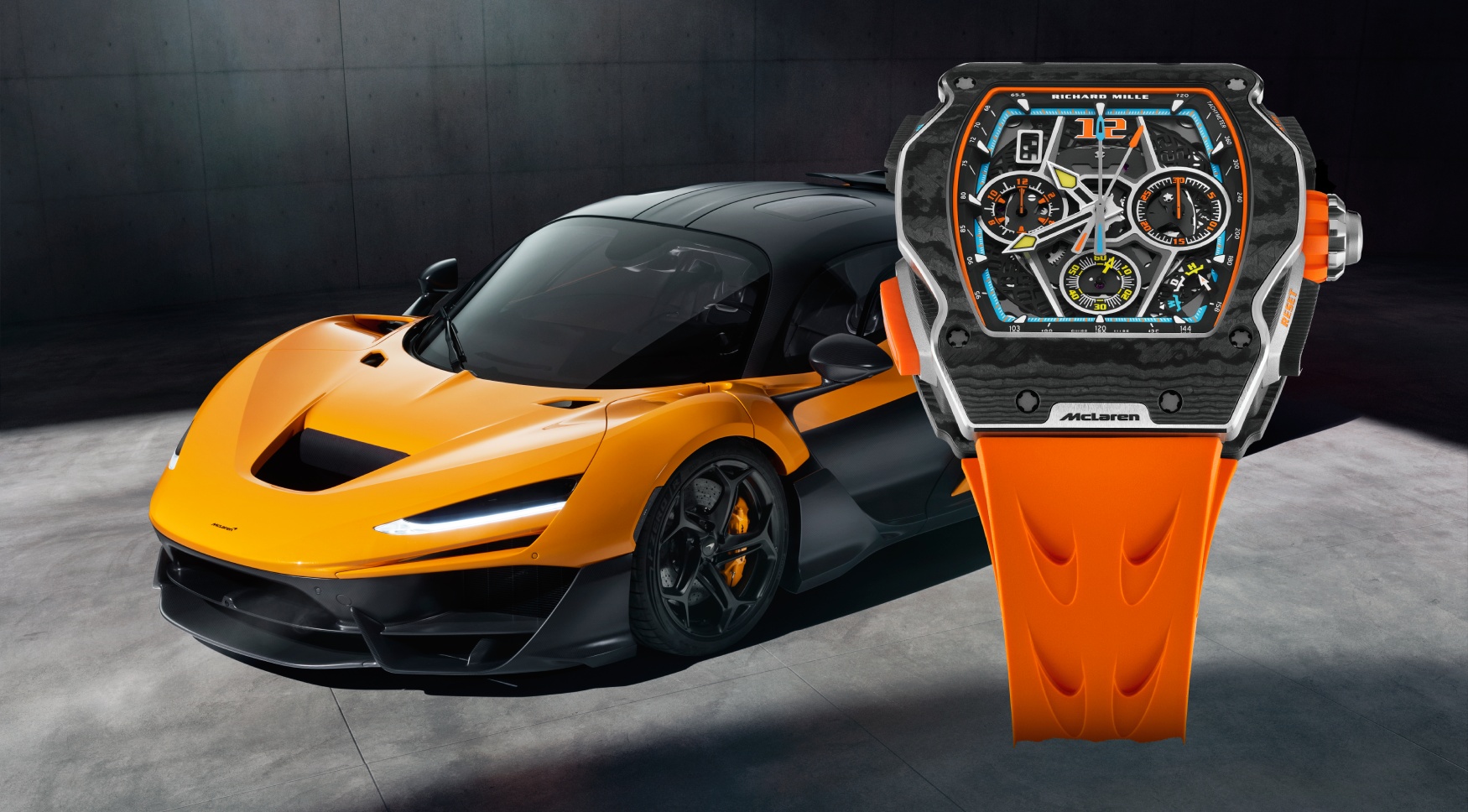 Richard Mille et McLaren ont dévoilé une montre à 373 000 dollars en l'honneur de l'hypercar W1. Richard Mille et McLaren ont dévoilé une montre à 373 000 dollars en l'honneur de l'hypercar W1.
