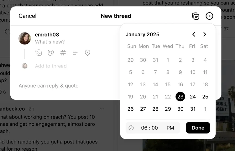 Threads vous permet désormais de programmer des posts Threads vous permet désormais de programmer des posts